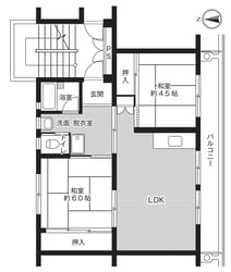 ビレッジハウス結城第二2号棟 (504号室)の物件間取画像